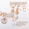 Baby Toy Wooden Pram Clip Mobile Personalize Silicone Bead Cloud Pacifier Chain Rattle Teether 220216