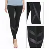 Pantalones de yoga para mujer Malla costuras Casual Correr Deportes Fitness