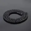 2 ряда 8 мм теннисное ожерелье со льдом и стразами в стиле хип-хоп, мужские блестящие золотые, серебряные цвета, черное теннисное ожерелье, 20 дюймов, 24 дюйма, 30 дюймов X0509