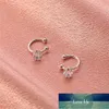 Crystal Ear Clip Kolczyki Cyrkon bez dziury Klip Kolczyki Dla Kobiet Earing Silver Plated Fake Earings Single Ear Colring Gift