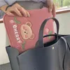 Coréia Bear ipad bolsa bolsa bonito meninas cereja ipad pro 11 10.5 9.7 polegadas tablet manga caixa armazenamento 13inch laptop saco interno 211224