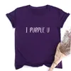 T-shirt manches courtes Femme Kpop I Purple U T-shirt esthétique haute qualité Femme haut d'été T-shirt Streetwear t-shirts mignons