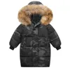 Manteau chaud pour enfants garçons veste pour filles espace brillant plus velours fille garçon long hiver pardessus enfants 3-10T 211027