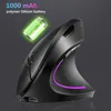 Mice Ergonomic Vertical Gaming Mouse Wireless Rechargeable Computer 2400 DPI USB Optical 5D Pink Mause Gamer With RGB Light