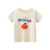 Baby Meisjes Fruit Stawberry Print T-shirts Mode Zomer Kinderen Meisje Zachte Tees Toddler Casual Kleding 2-7 Jaar 210429