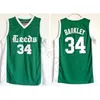 NCAA Leeds # 34 Charles Barkley Jersey Yeşil Farragut 34 Kevin Garnett Mavi Formalar Concord 40 Shawn Kemp Lise Basketbol Gömlek