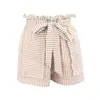 Sommar gränsöverskridande fristående varumärke i Europa och Amerika Damkläder Stripes Casual Shorts 210508