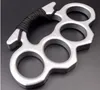 Weight About 74g Silver Black Metal knuckle duster four finger self defense weapon equipment clasp safety men's and women's Bracelet Fitness EDC pocket tool