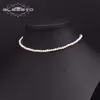 GLSEEVO Natural Pearl Minimalist Beaded Collar Circle For Women Anniversary Gift Handmade Bride Necklace Jewelry GN0236