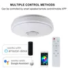 200W WiFi Modern RGB LED takljus Hembelysning App Bluetooth Musik Ljus Sovrum Lampa Smart Taklampa Fjärrkontroll W220307