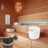 Seau de Sauna finlandais luxueux avec ensemble de cuillères à Long manche, louche assortie, baril, accessoires 7161662