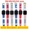 L moda estiva designer cinturini cinturino per iPhone cinturino 42mm 38mm 40mm 44mm iwatch 3 4 5 bande cinturino in pelle strisce O007