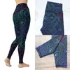 Yoga Leggings 2021 Minimalism Women's Sports Pants Sexy Tights Stretch Sportwear Pants Monochrome Floral Print High Waist Pant H1221