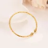 2022 Brand New Can Open Fashion Dubai Bangle Jewelry Solid Fine Yellow Gold Gf Bracelet for Women Africa Arab Items Select A1263567