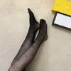 Women Sexy Shiny Pantyhose Fishnet Luxury Tights Mesh Thin Socks Design Letter print Pantyhose Hosiery Stockings6168940