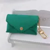 Unisex Designer Key Pouch Fashion leather Purse keyrings Mini Wallets Coin Credit Card Holder 19 colors epacket6548366