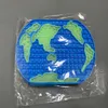 30 cm di grandi dimensioni luminoso mappa del mondo forma gigante puzzle push bubble silicio gioco popolare senso punta delle dita