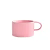 Tasse à café Céramique Lait Latte Tasse Mignon Gobelet Tasses De Style Européen Pure Couleur Couple Tasse En Céramique Cadeau Créatif Verres 210804