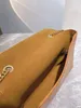 Simple Design Messenger Bag Boast Brown Womens Кордовая сумка с винтажной цепью цепной цепи Классические буквы леди