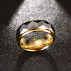 Zorcvens 100% volframkarbid mångfacetterad prisma ring för män bröllop band 8mm cool punk vintage mode smycken 211217
