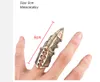 Coola pojkar gotiska rockrulle fuktig rustning knuckle metall full finger ring guld cospaly diy ring halloween dekoration 10st