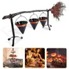 Other Festive Party Supplies Halloween Pumpkin Cake Stand Snack Bowl Broom Decorations Resin Crafts4326434