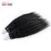 High Grade Loop Micro Ring Hair Extensions 100% Virgin Remy Human Hair Curly Nano Natural Black 100g 100s Factory Sprzedaż bezpośrednia