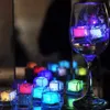 Nachtverlichting LED IJs Cubes Gloeiende feestbal Flash Light Luminous Neon Wedding Festival Kerstmisbar Wijnglas Decoratie benodigdheden