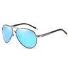 Modepiloten polarisierte Sonnenbrille M￤nner 60mm klassischer Designer Sonnenbrillen Spiegel Metall Rahmen UV400 Outdoor Herren Brillen mit