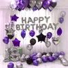 1set Or Argent Métal Latex Ballons 16 18 21 30 40 50 Ans Nombre Joyeux Anniversaire Anniversaire Fête Décor Adulte Ballon Globos 211216