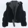 Oftbuy настоящий меховой жилет жилет зимняя куртка женщин натуральный мех натуральная кожа верхняя одежда съемный уличный локомотив 211019
