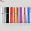 5ml Perfume Bottle Aluminium Anodized Compact Perfume Atomizer Fragrance Glass Scent-bottle Travel Refillable Makeup Spray Bottle asd