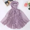 Crinkle Hijab Scarf Pliated блестящие Геометрические шали мягкие мусульманские морщины шарфы обертывают растягивающие повязки шарфы пашмина