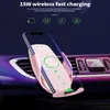 15W Wireless Car Charger voor alle telefoon V3 Holder Mountintelligent Infrared Air Vent Mount Mount Mell Phone Chargers2759034