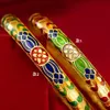 Bracelet bracelet de mariage de style ethnique rétro femme bijoux 18 carats jaune en or de Dubaï fiançailles féminin cadeau accessoires