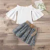 Costume d'été Top + Shorts 2pcs Vêtements pour enfants pour filles Baby Cothes Vêtements pour enfants 210528