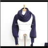 Avvolge Cappelli, Guanti Moda Aessoriessupsindy Sciarpa lunga da donna invernale stile europeo con maniche Sciarpe lavorate a maglia di lana per casual spesso e caldo