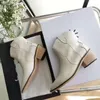 White Isabel Paris Marant Ankle Boots äkta läder Dewina Fashion Show Catwalk Shoes2790317