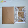 Cartes de voeux 10PC Laser Vintage Kraft Invitation de mariage avec enveloppes attachées corde pour la décoration fournitures de fête