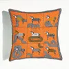 Horse Pillow Case Velvet Pillowcase with hidden zip Sofa Car Cushion Cover for Office Home Decoration