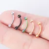 Rostfritt stål Septum Eyebrow Piercing Lip Stud Labret Crockircular Ear Horseshoe Body Smycken