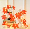 LED Artificielle Automne Feuilles D'érable Guirlande Led-Fée Lumières pour La Décoration De Noël Thanksgiving Party DIY Décor Halloween 100pcs SN2902