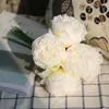 5 pc big peony artifcial flor de seda casamento buquê decoração branco peônia casa exposição falsificada flor pack coração peônia rosa rosa