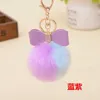 High Quality Pu Bows 7cm Cute Rabbit Hair Ball Key Buckle Two-Color Jewelry Pendant Female Bag Pendant G1019