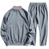 45 kg140 kg lente en herfst sportkleding mode heren mandarijn kraag tracksuit 2 stuks sets casual ritsjacks en broek 210412