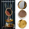 Mirrors Earring Rings Holder Display Storage Rack Cosmetics Stand With Mirror Necklace Jewelry Organizer