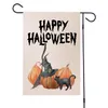 47*32cm Halloween Garden Flag printing Pumpkin flags Linen terror Banner Flags European and American decoration