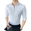 メンズカジュアルシャツプラスサイズ5xl-m夏の半袖の男性服2021シンプルスリムフィットオフィスブラウスホム