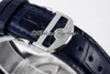 ZF 358304 CAL A82200 Автоматические часы Мужские Часы 41 мм Стальной корпус Серебряный Набор Синий Номер Маркеры Кожаный Ремешок Super Edition Часы 2021 PureTime N103B2