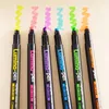 Highlighters 6 Färger Lumina Pennor Highlighter för papperskopia Fax DIY Drawing Marker Pen Stationery Office Material School Supplies 6Colors